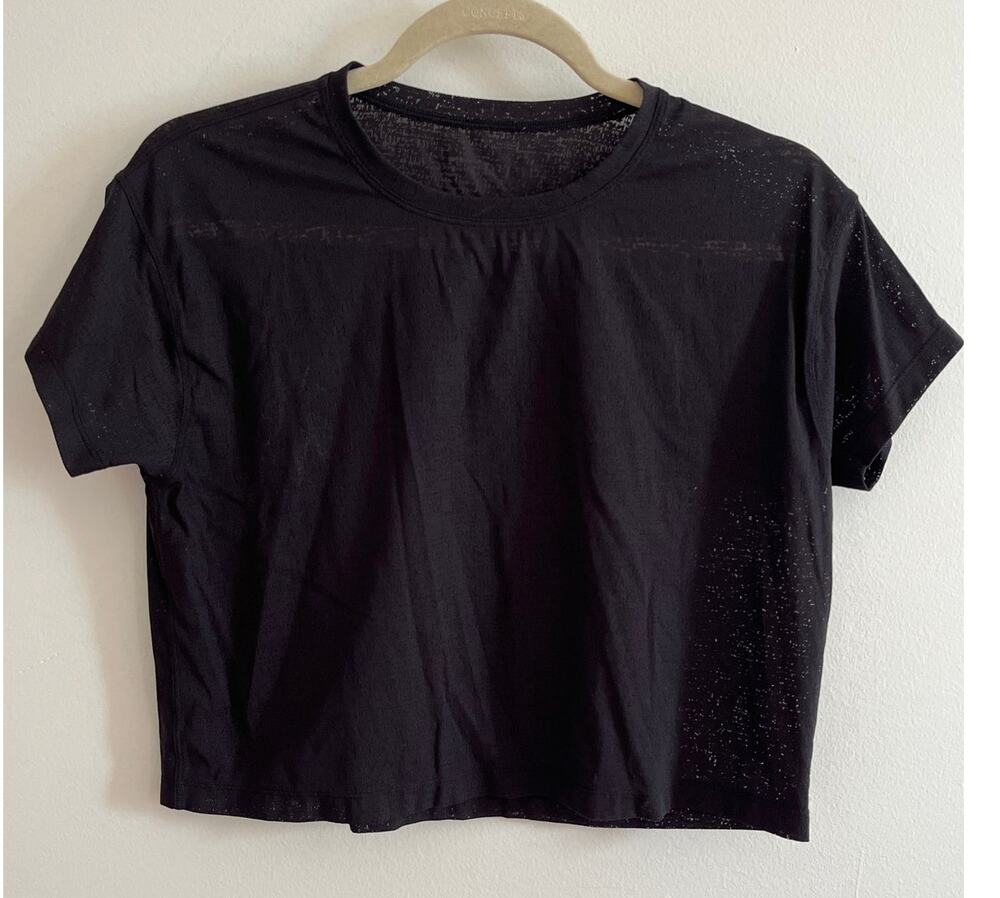 Lululemon Cates cropped tee - black